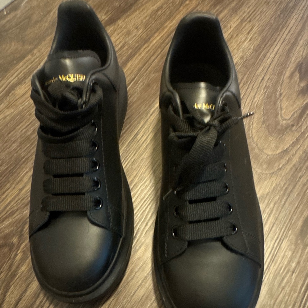 Alexander McQueen Black Leather Sneakers
